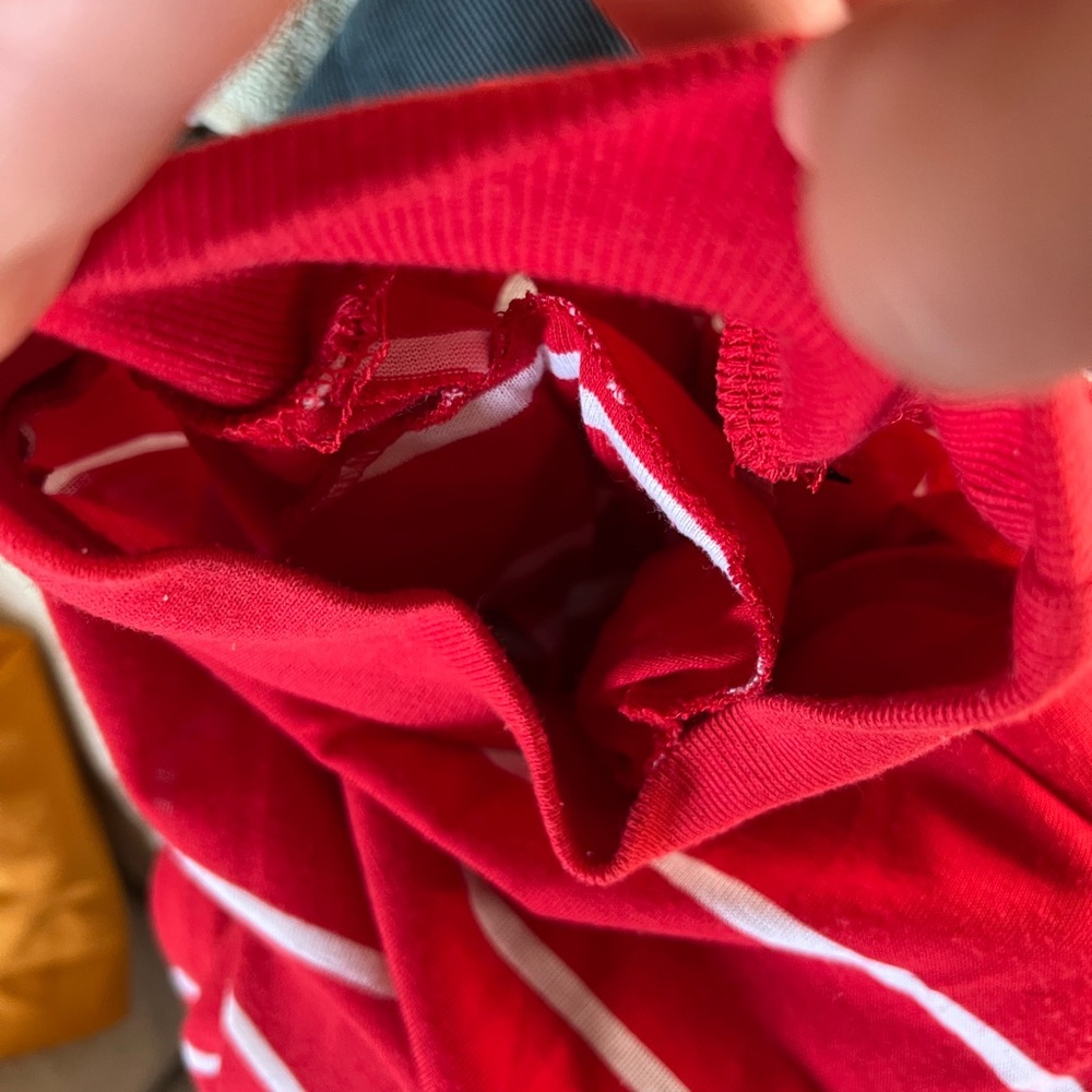 VTG Red & White Stripe Belted T-Shirt Dress - Picture 10 of 14